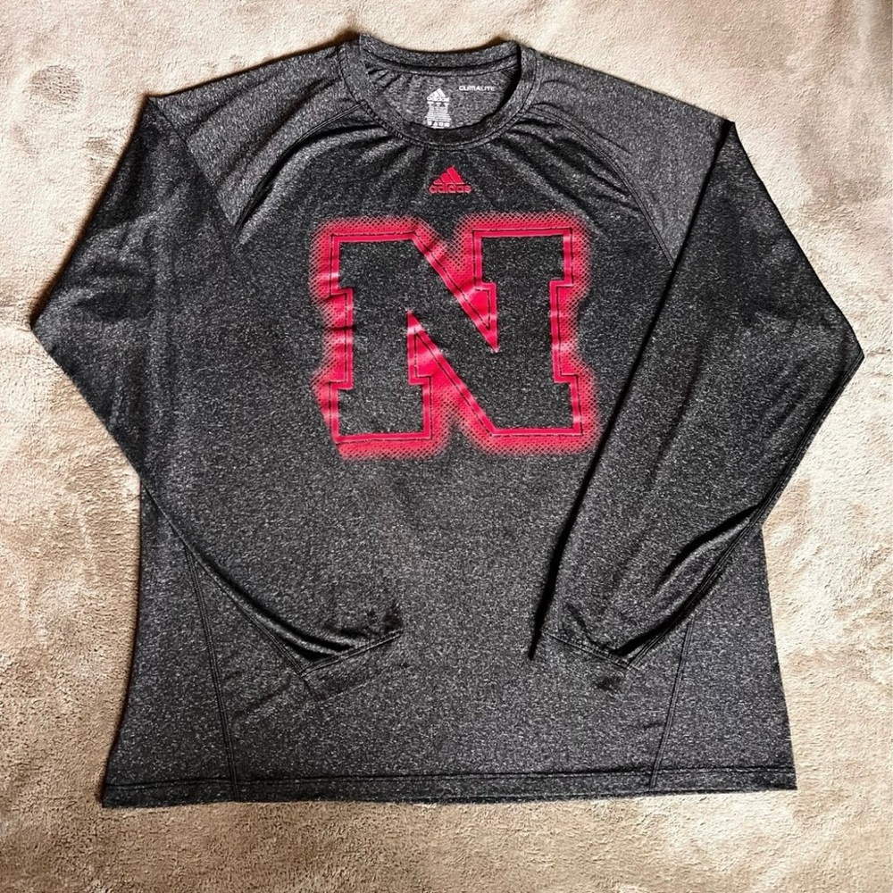 Adidas Climalite Go Big Red long  sleeve men T-shirt size XL
